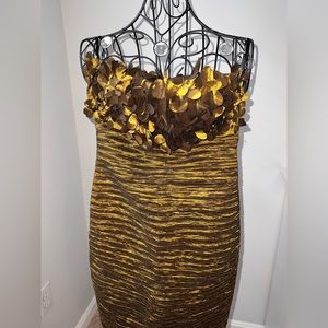 Forever 21 Green/Gold Cocktail Dress